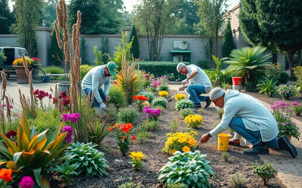 تنسيق الحدائق حي الفلاح بالرياض