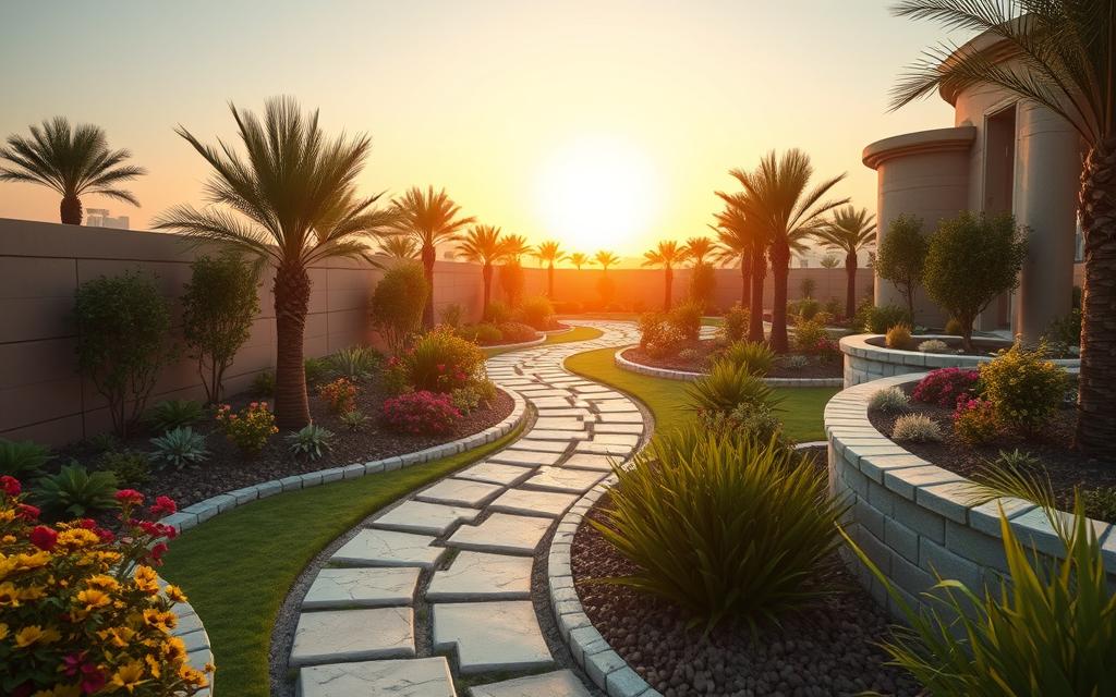 تنسيق الحدائق حي الجنادرية بالرياض