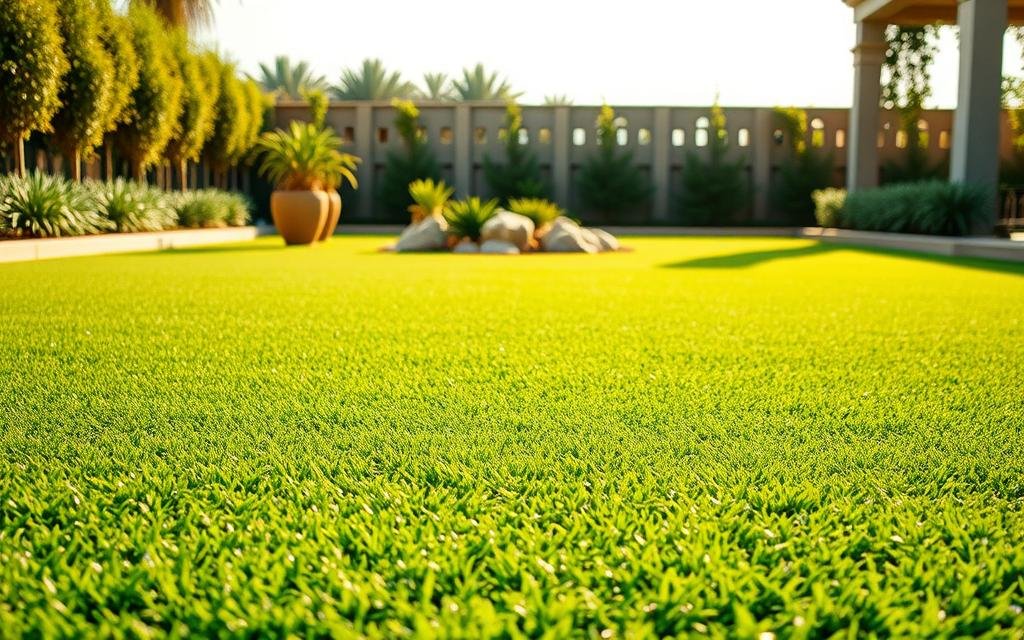 تركيب العشب الصناعي